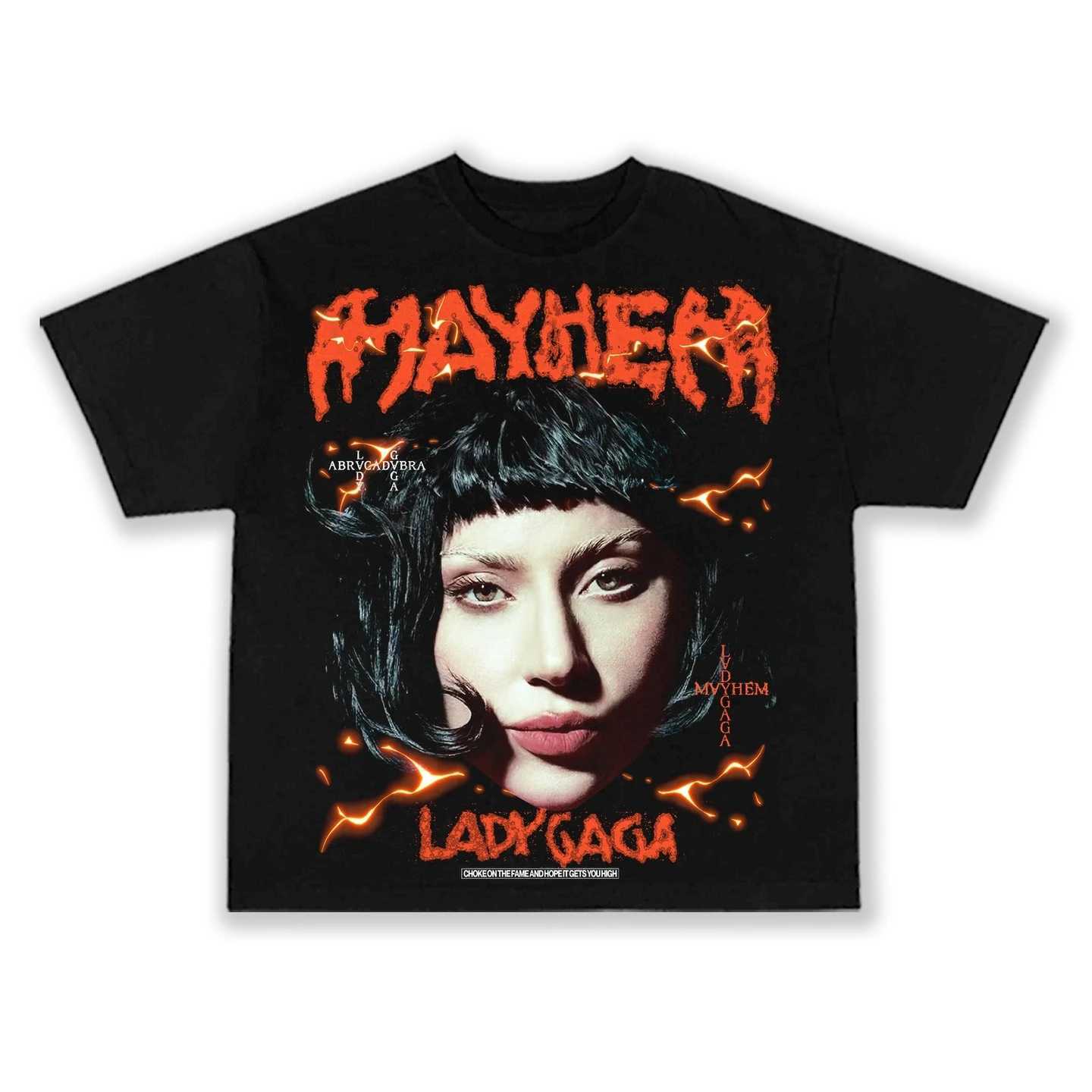 Lady Gaga Mayhem New Album T-shirt Mens Shorts Slip Cotton Ts Lady Gaga Top Unisex Clothing Y2k T-shirt Retro T-shirt H25416