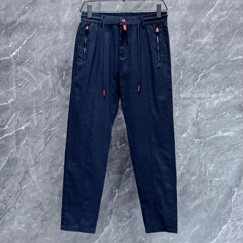 Luxury Mens Casual kiton Solid Color Straight Pants black blue white K1289 Z260313