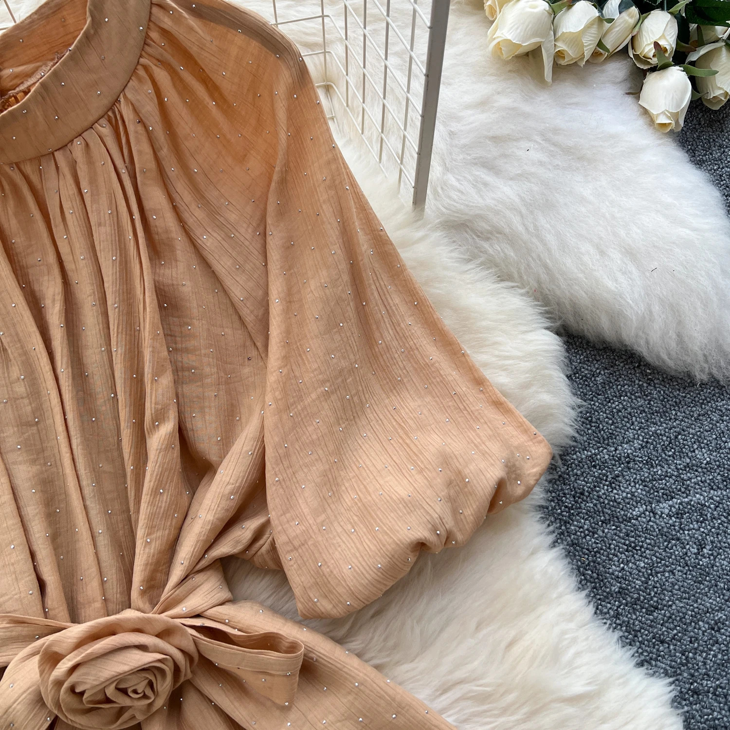 Two piece threedimensional Lant sleeping gown for women fashionable summer tight fitting womens clothing 250414Z