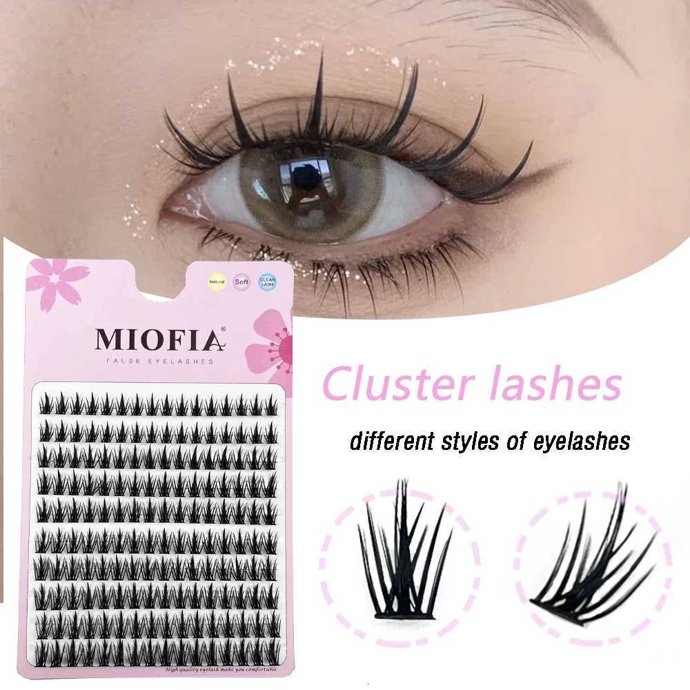 10 row anime lashes Cosplay lash natural wispy Natural Mink Eyelashes 3D individual manga eyelash clusters Makeup toolsT251117