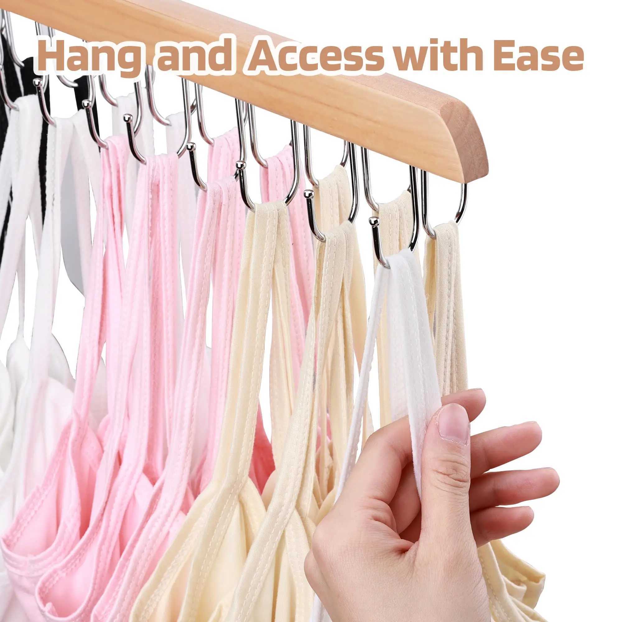 Wooden Belt Rack Hanger 20 Multi-Functional Tie Scarf and Accessory Organizer Space-Saving Closet Storage Solution C251117