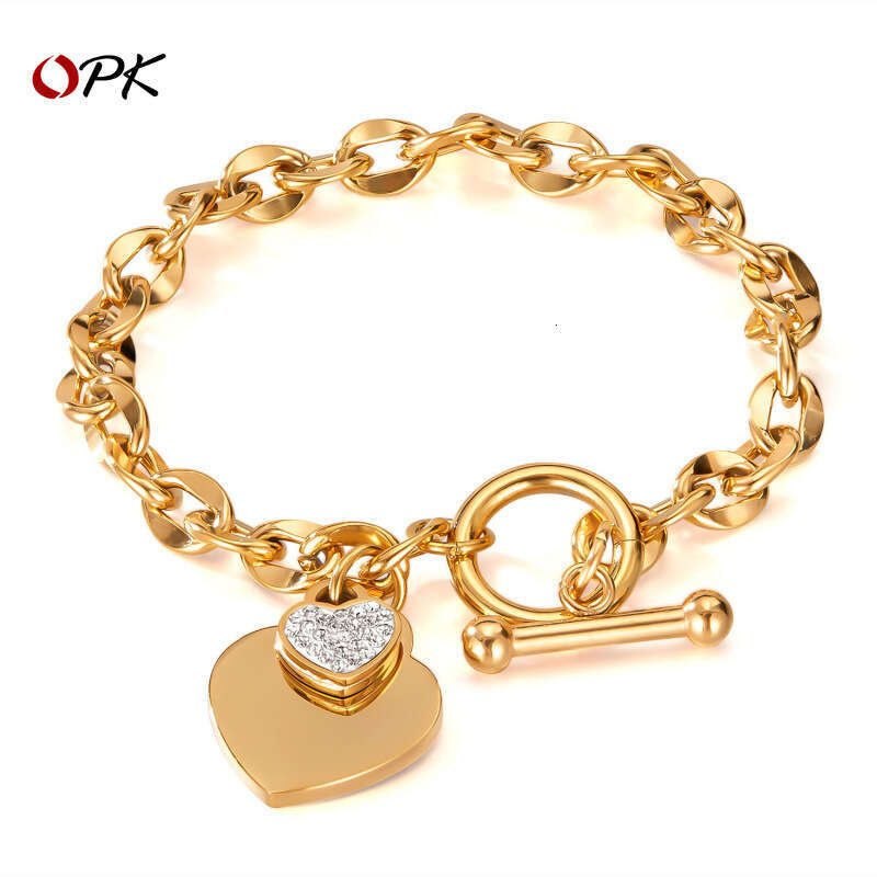 jewlery designer and opk fashion ins love stainless jewelry personalized ot buckle highend titanium steel bracelet for women