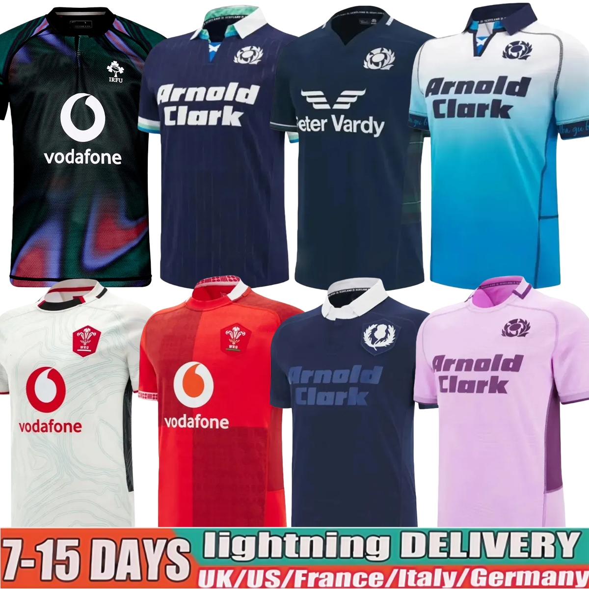 2025 2026 Scotland Welsh rugby jersey 25 26 Ireland Scottish Murrayfield NZ south home away waleSs shirt size S-5XL national team