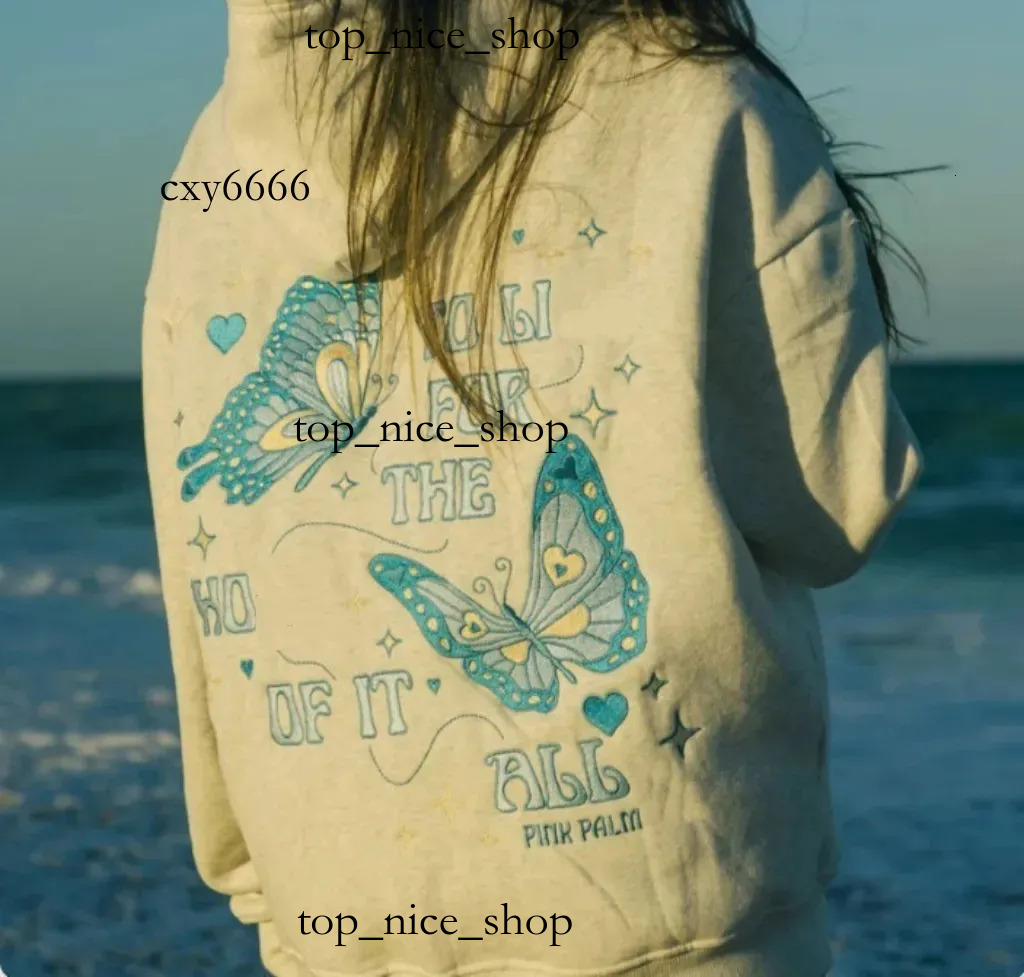 Pink Palm Hoodie Women Dandy Designer Mens Chasing Sunsets Hoodies Y2k Loose Pinkpalm Hooded Sweatshirt Embroidery Sunshine Streetwear Couples Pullover Hoody e77