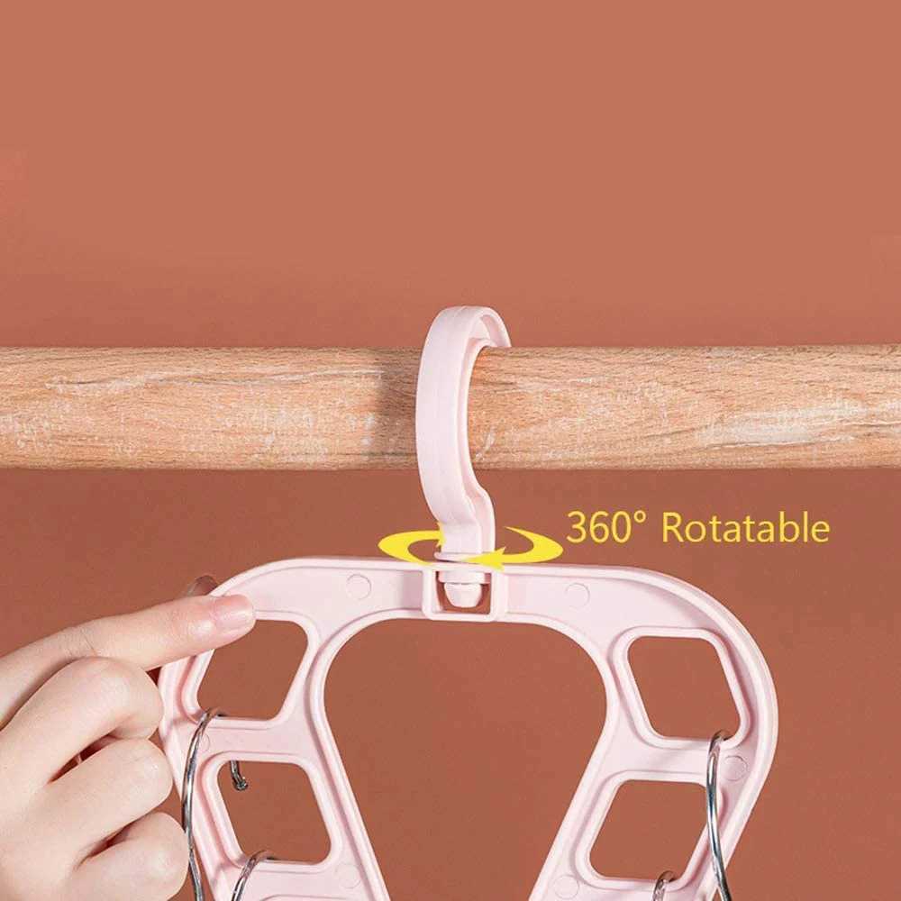 New 9-Hole Space-saving Magic Clothes Hanger Closet Organizer Multi-functional 360 Rotating Magic Hanger Drying Racks C251117