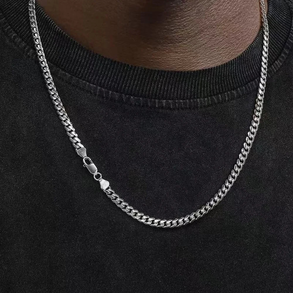 Basic Punk Stainless Steel 357mm Curb Cuban Necklaces For Men Women Black Gold Color Link Chain Chokers Solid Metal Jewelry y250114