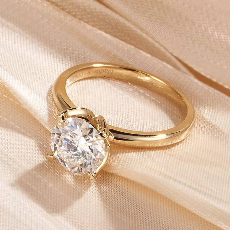 Fine Jewelry Lab Grown Diamond Wedding Engagement Ring 10K 14K 18K Gold HPHT CVD Diamond Jewelry Lab Grown Diamond Ring