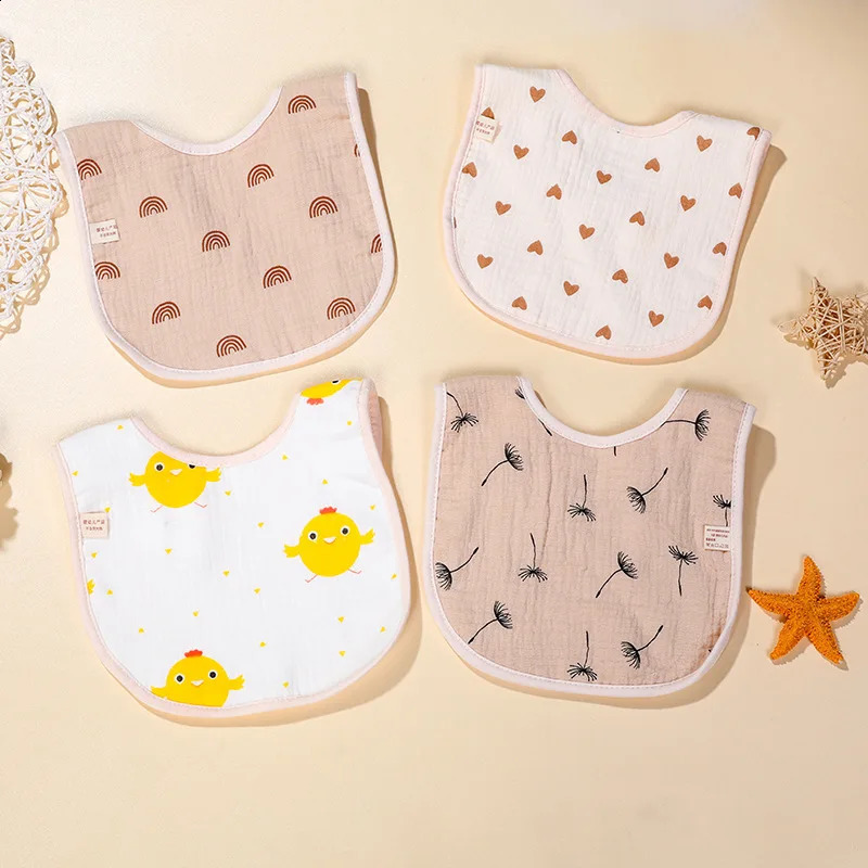 Cotton soft baby bib plain suitable for borns Burp Cloths Bandana scarves children boys and girls feeding Saliva towels 250414z