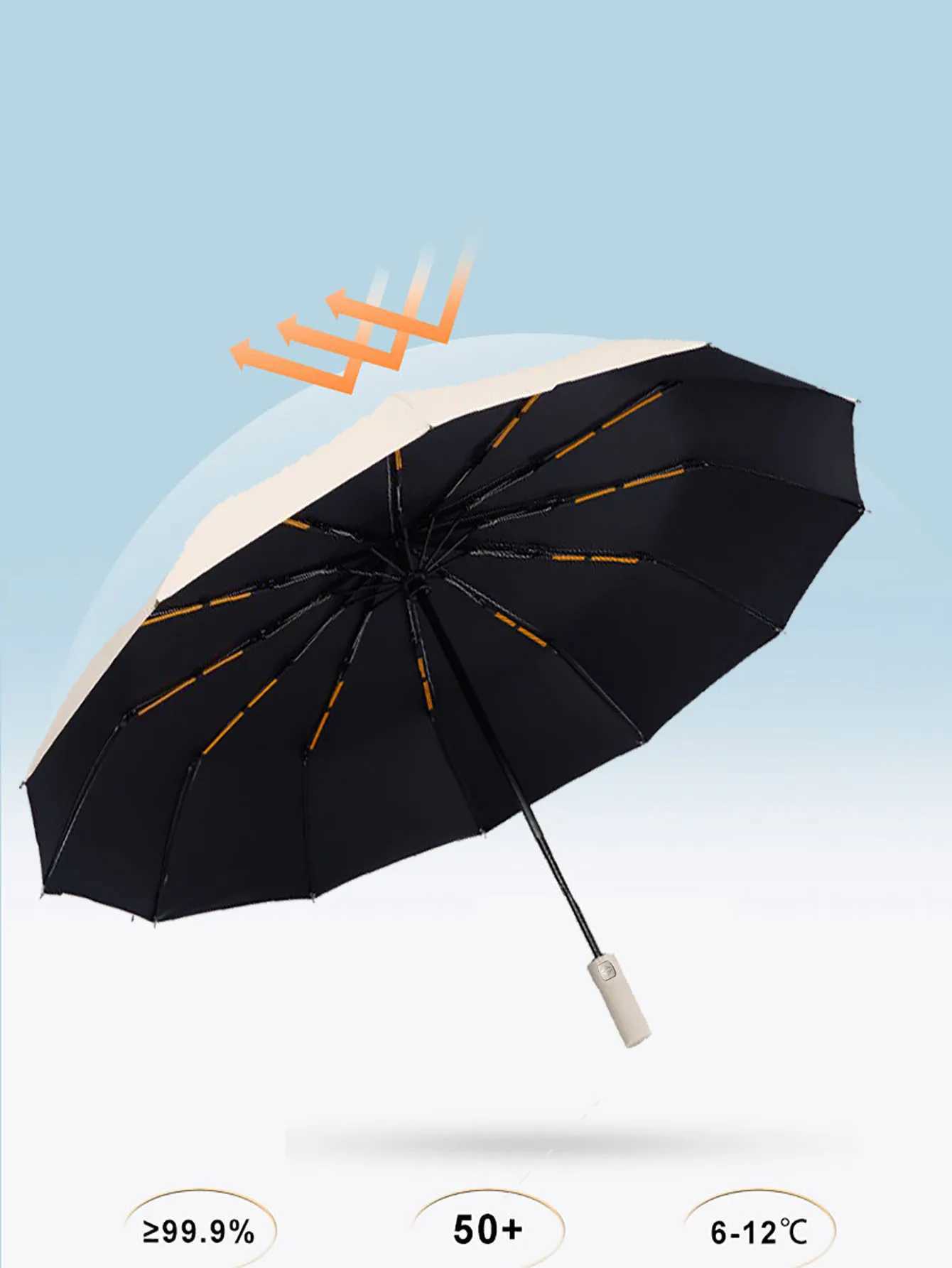 Stay Protected in Any Weather with this Fully Automatic 24-Bone Umbrella - Multiple Colors Available C251117