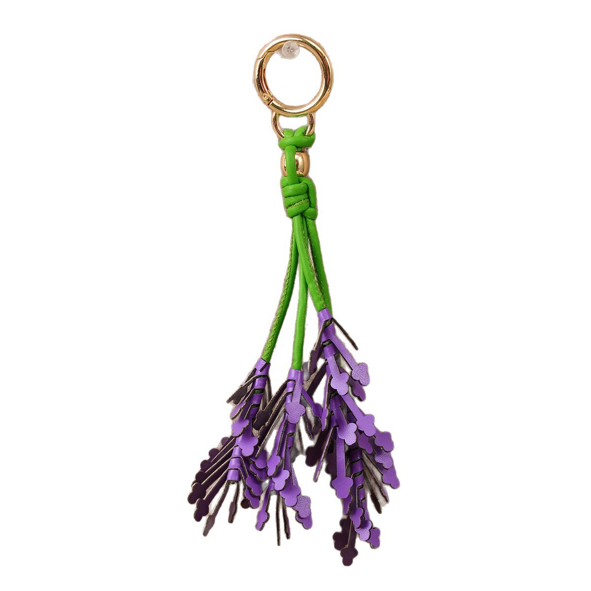 designer bag charm celebrity style handmade lavender bag pendant fresh sweet flower tassel ornament leather keychain