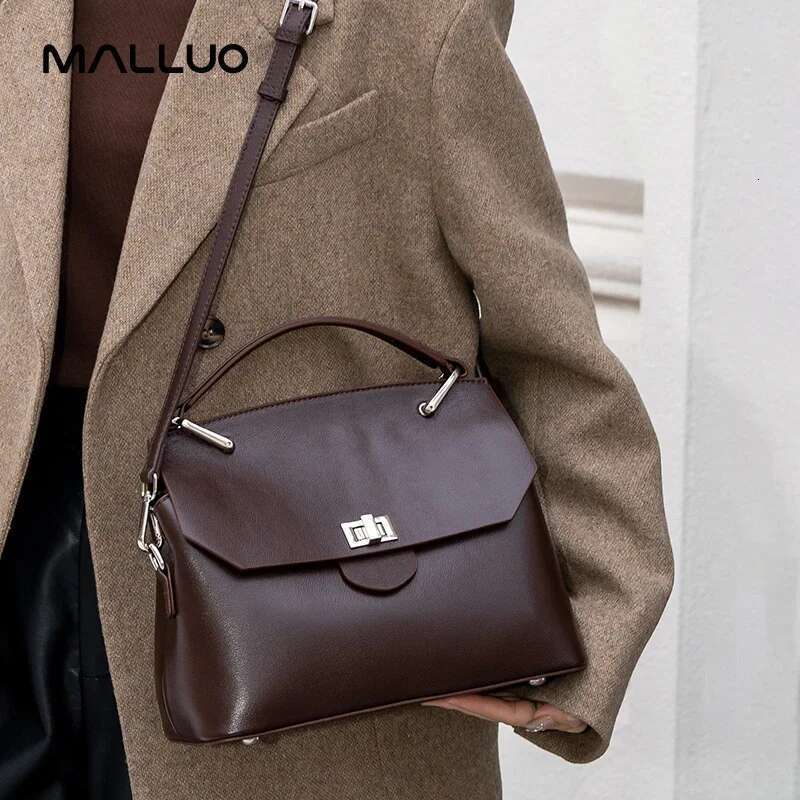 Woman's Cow Real Leather Shoulder Bag Female Retro Casual Cowhide Crossbody Bags Ladies Fashion Classics Versatile Handbags Lady