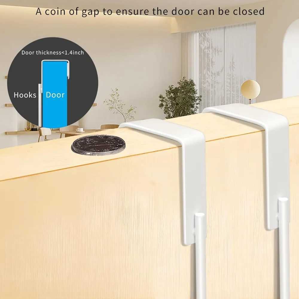 Over The Door 4 Pack Door Hanger Heavy Duty Hook Coat Rack Bathroom Kitchen Hanging Home Organization Storage Holder C251117