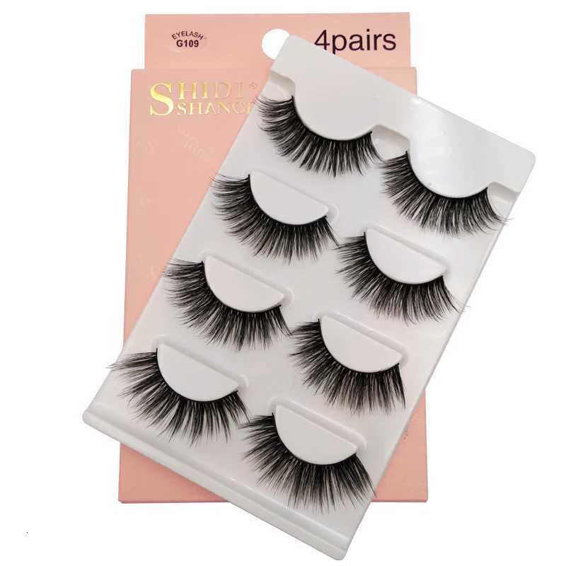 Mink lashes 3/4 pairs false lashes natural fluffy dramatic 3D mink eyelashes cilio mink eye lash for maquiagem makeup faux cilsT251117