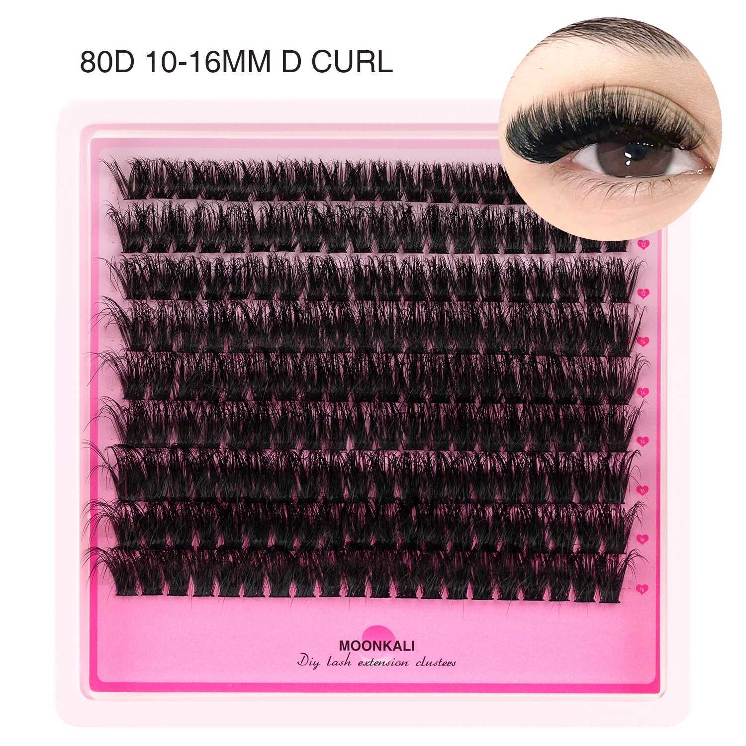 MOONKALI 4 Styles Lash Clusters Kit Volume/Full/Bottom Eyelash Clusters Wispy Volume Segmented Lashes Set Cat Eye StyleT251117