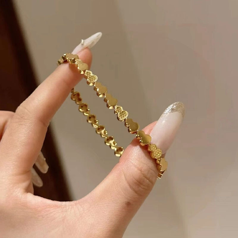 Metal Shiny Splicing Gourd Buckle New Chinese Style Niche Daily Commuting Bracelet Light Luxury High-end Feel Jewelry - view 8