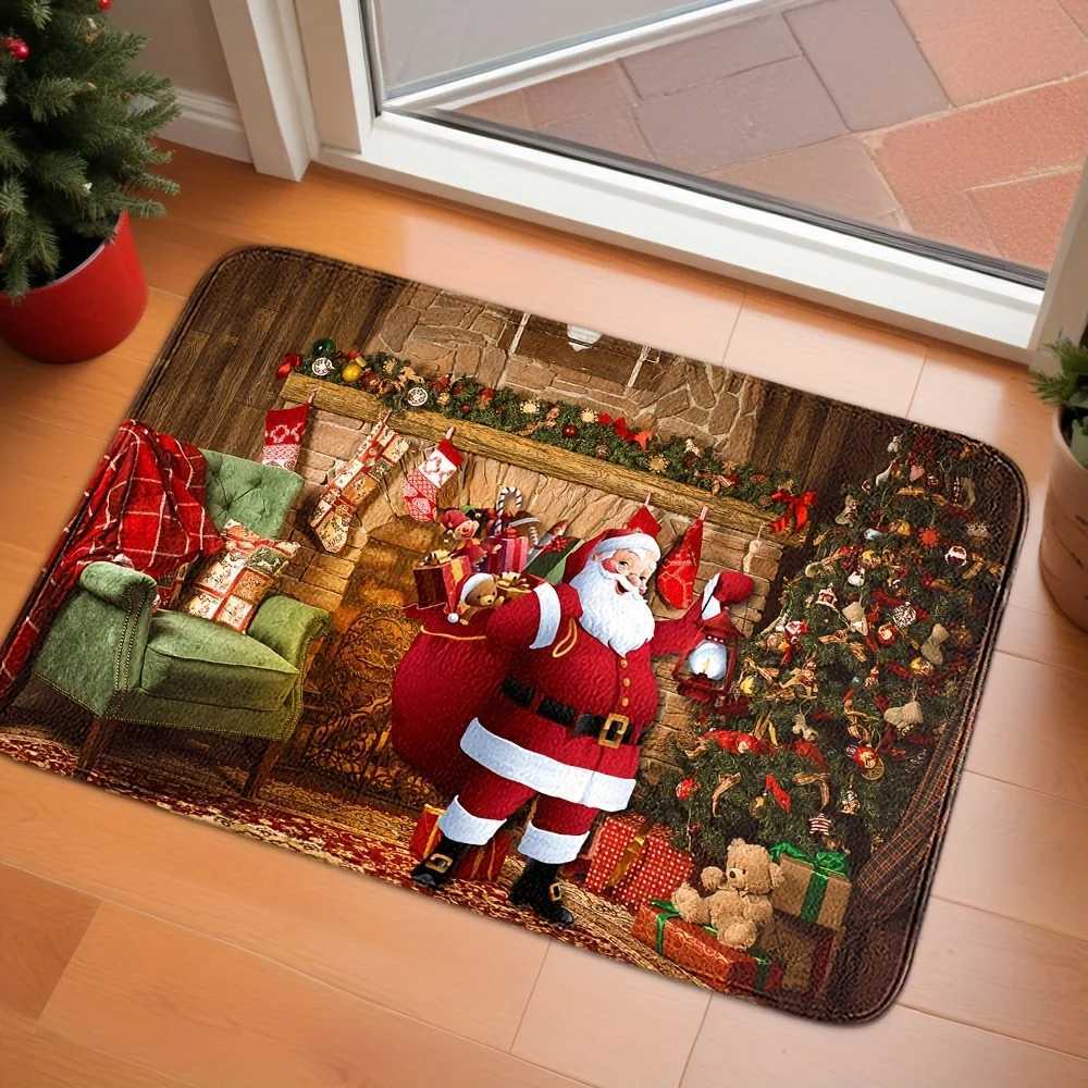 VIKAMA Christmas Carpet Various Styles Door Mat Soft Living Room Carpet Rug For Bedroom Welcome Mat Outdoor Carpet Decorative CaM251117