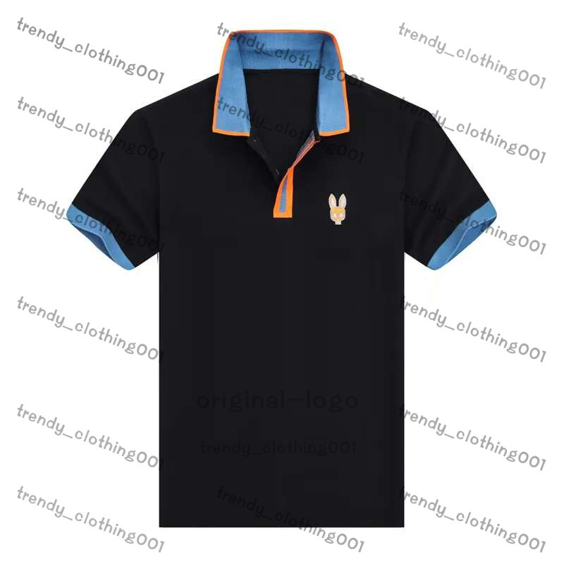 psychic bunny Mens Polos Shirt USA Streetwear psychological Casual Cotton Fashion Golf Sports Biz American High Street Clothes Tees 67d