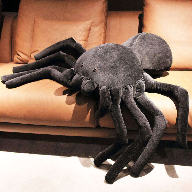 Realistic Big Spider Prank Dark Plush Toy Stuffed Doll Funny Birthday Gift for Men and Women