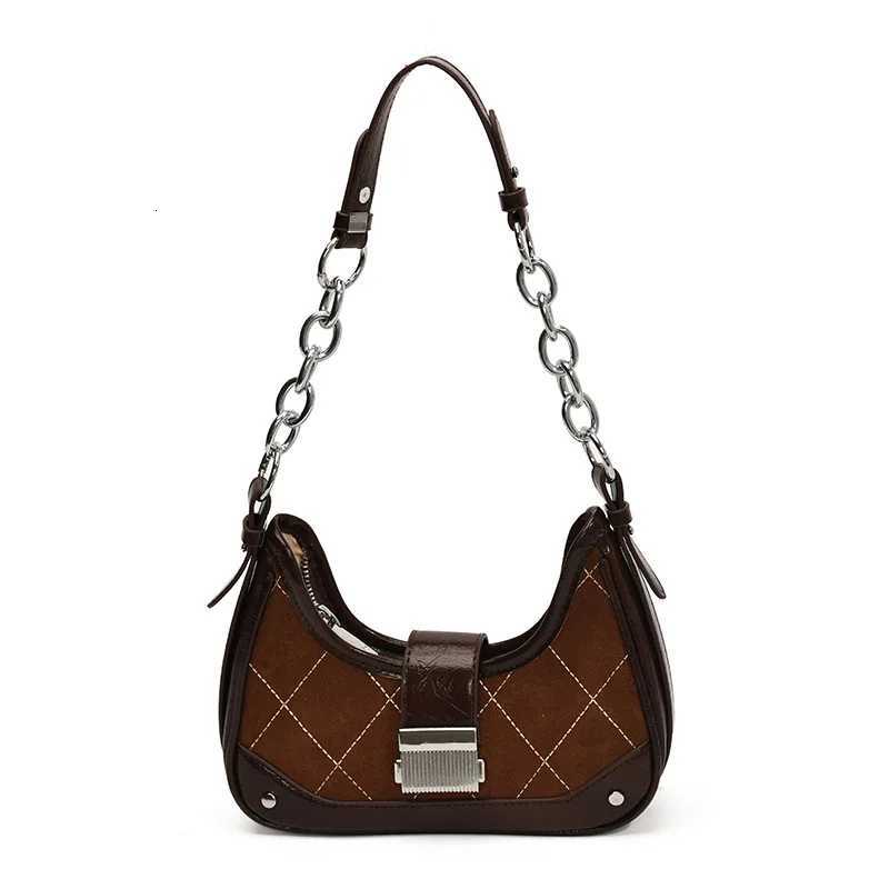 2025 Early Fall French Quilted Chain Bag Niche Underarm Purse for Women Versatile Luxury Shoulder Crossbody BagW251117