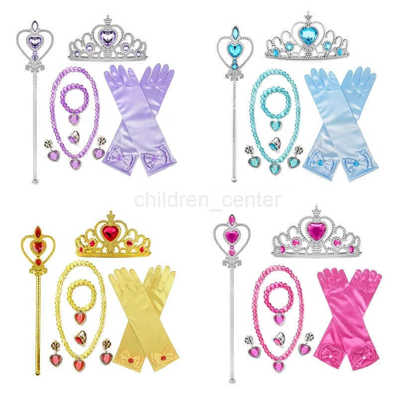 Disney 2025 New Princess Costume for Girls Carnival Party Cosplay Peach Princess/Elsa/Belle Halloween Mermaid Costume for Kids W20250417