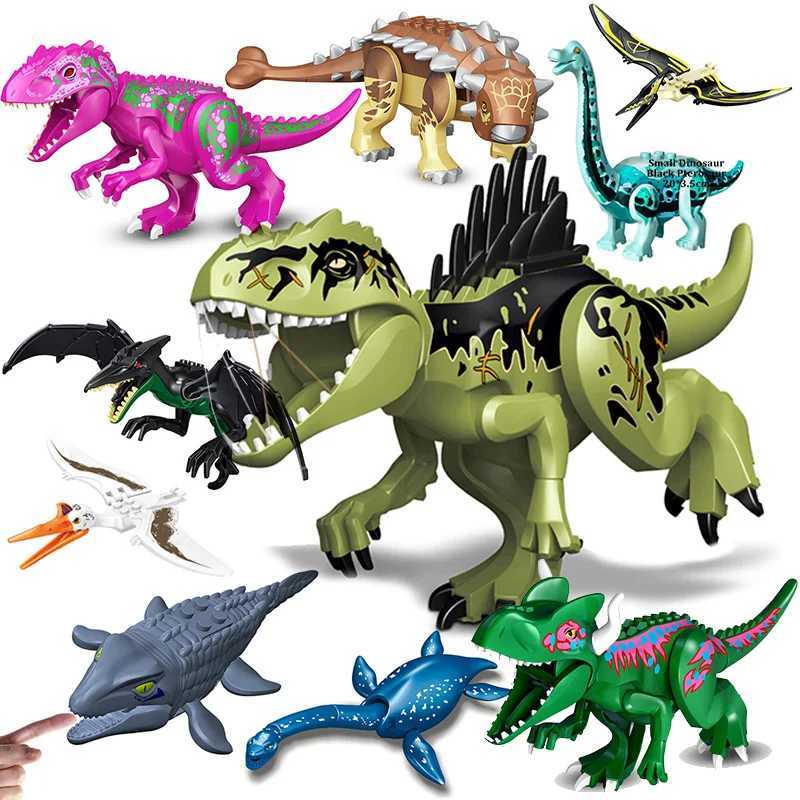 Jurassic Dinosaur World Savage Raptor T-Rex Triceratops Indominus Rex Model Building Blocks Dinosaur Velociraptor Character Building Blocks ToyY250417