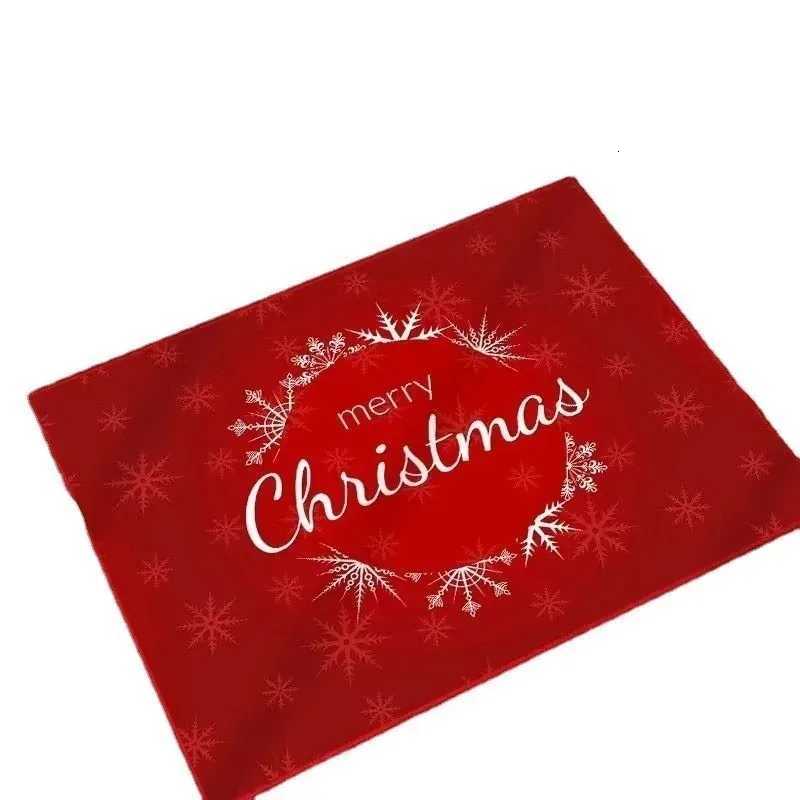 Christmas Entrance Door Mat Crystal Velvet Non-Slip Absorbent Floor Mat for Front Door Bathroom Home Decor Welcome Mat for XmasM251117