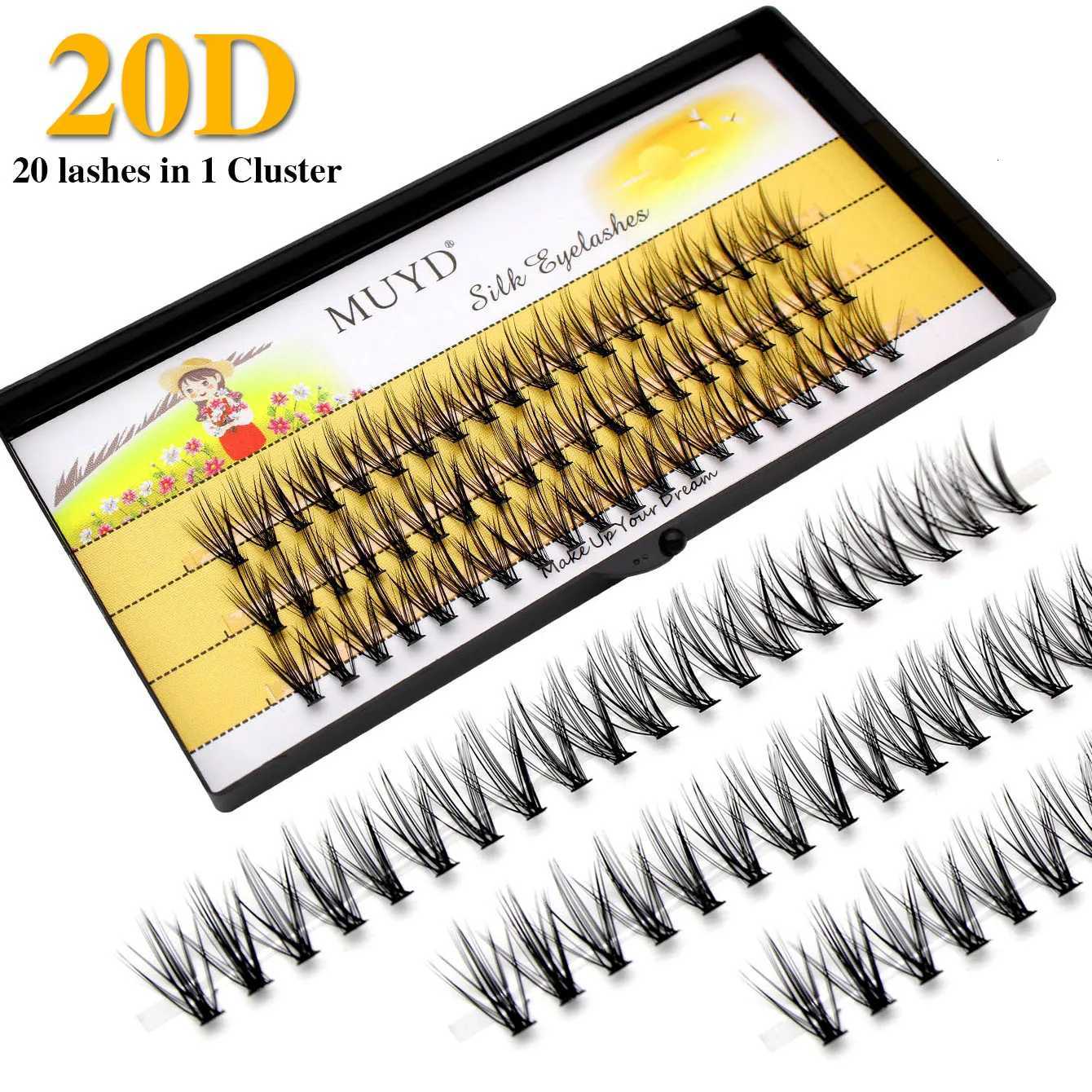 Super Bunch 20D/30D/40D/50D 60 Bundles Mink Eyelashes Extension Natural Volume Fake Lashes Individual Cluster Makeup Tools CiliaT251117