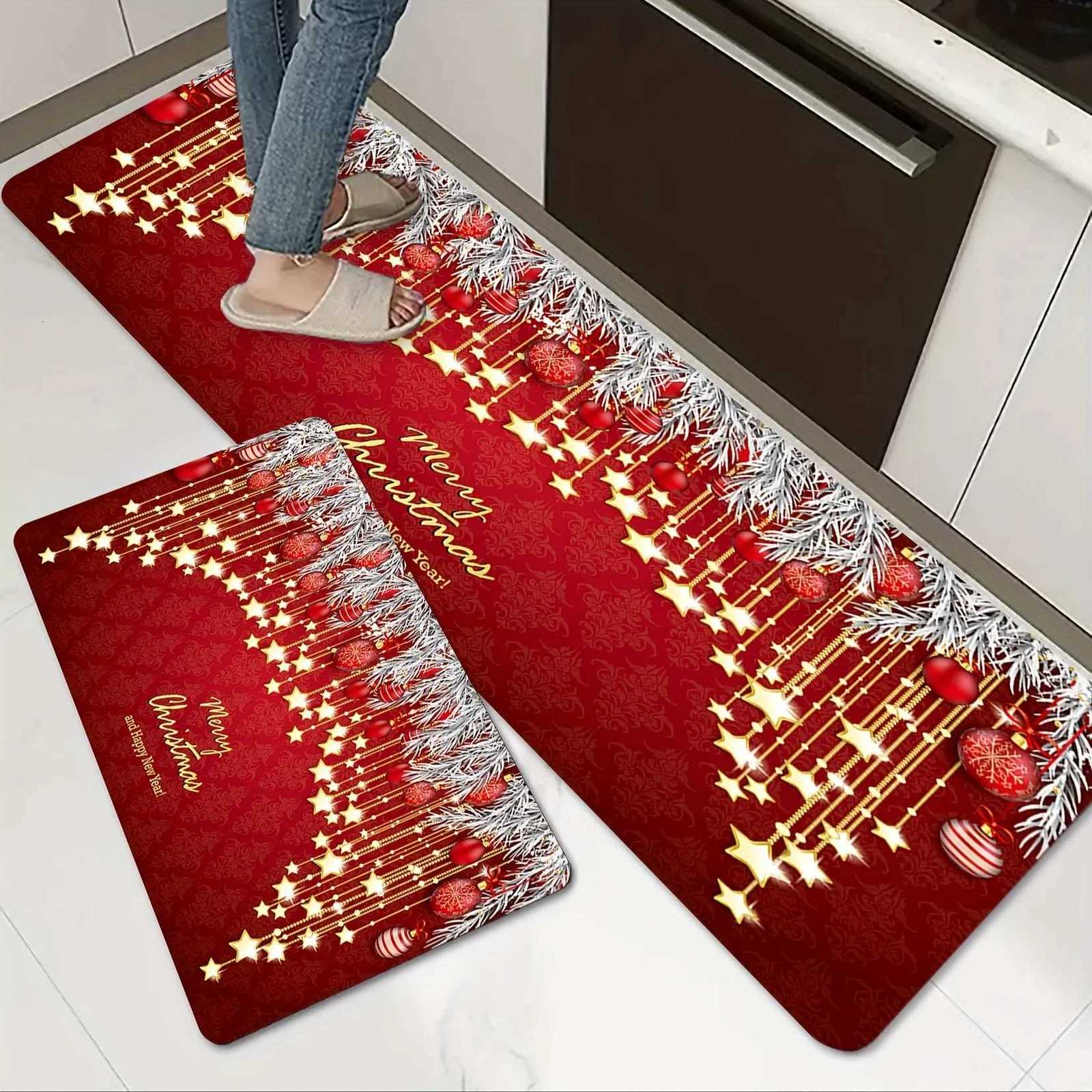 Christmas Entrance Doormat Decor Carpet for Living Room Kitchen Hallway Balcony Long Rugs Bedroom Non-slip Doormat Xmas DecorM251117