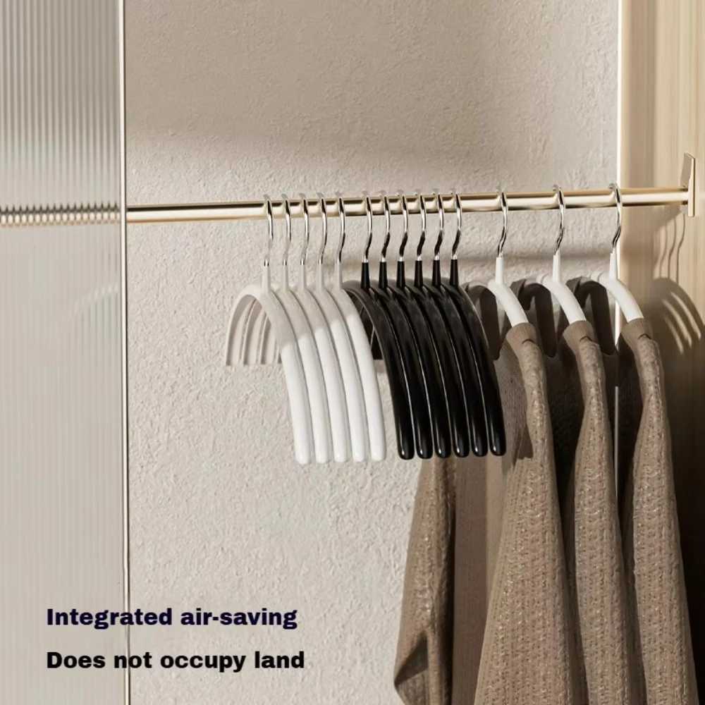 5pcs Durable Non-slip Clothes Rack Wet Dry Dual-use Semi-round Clothes Drying Racks No Trace Coat Hanger Home C251117