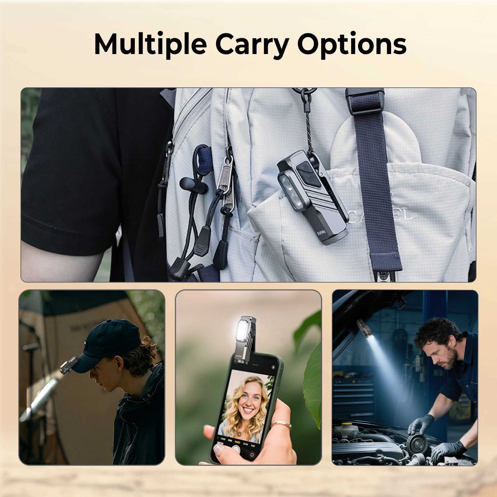 SOFIRN Mini ST10 1000LM EDC Flashlight USB C 14500 Rechargeable with Red Light 660NM Magnetic Tail clip Dual Switch Torch M251117