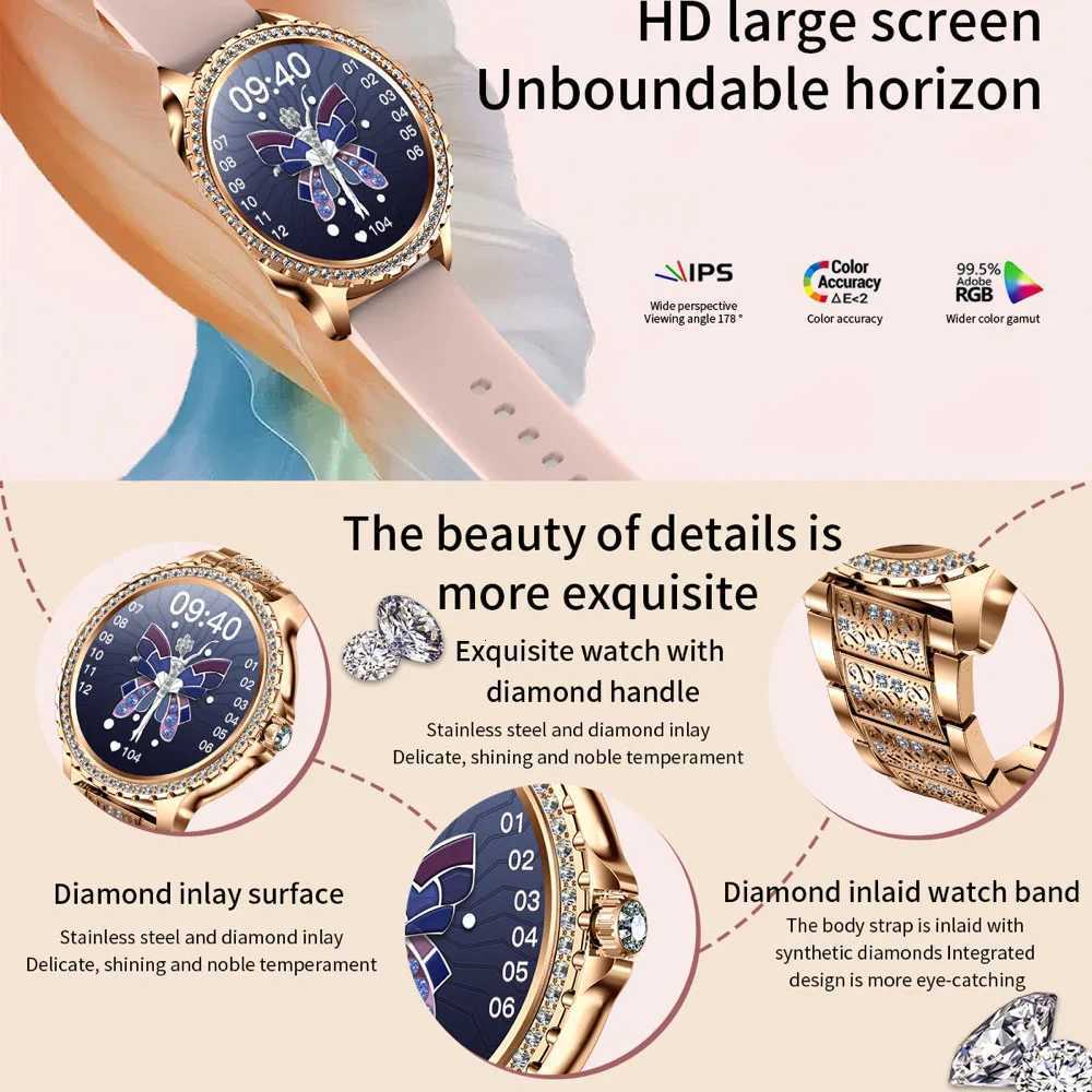2025 New Blue Tooth Call Woman Smart Watch Man Sports Fitness Bracelet Waterproof Body Temperature Smartwatch For Android IOSM251117