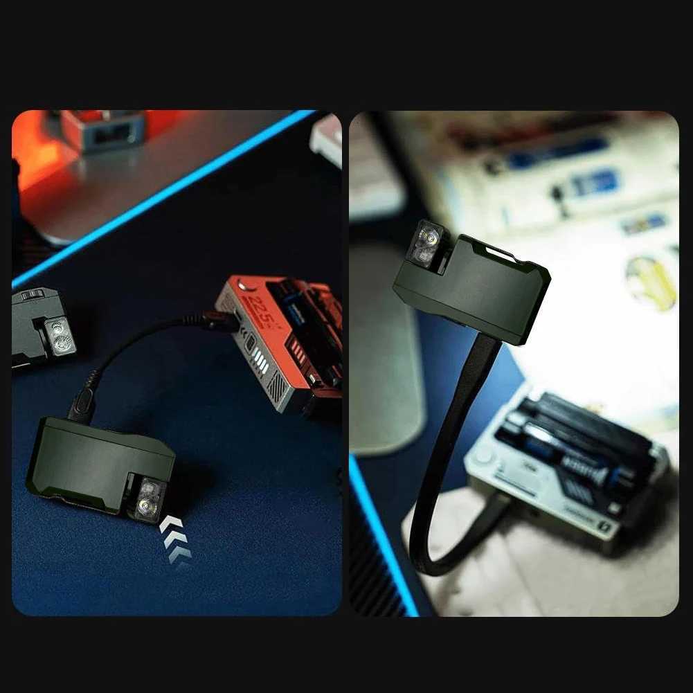 Rechargeable EDC Flashlight 400 Lumens Portable Flat Pocket Flashlight with RGB Light Magnetic Keychain Flashlight for Outdoor M251117