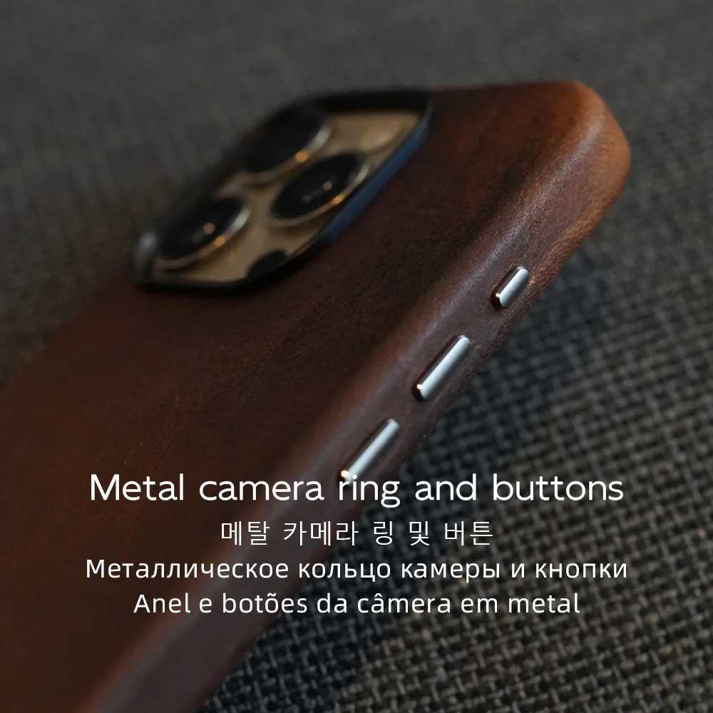 YMW Scratc Crazy Horse Genuine Leather Case for iPhone 17 16 15 14 Pro Max Magnetic PULL-UP Cowhide Phone Cover J251202