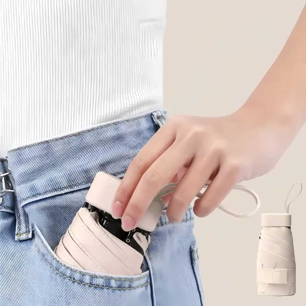 Mini Sun Umbrella Pocket Rain Umbrella Sunny and Rainy Dualuse Rainproof Sun Protection Outdoor Portable Parasol Umbrella C251117