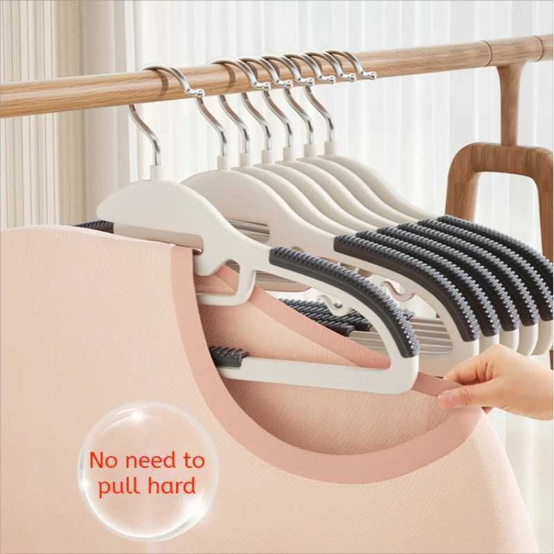 10Pcs Black/Orange/Grey Multifunctional Wet and Dry Household Hanger Suitable for Hanging Clothes Bedroom Wardrobe Anti-Slip C251117