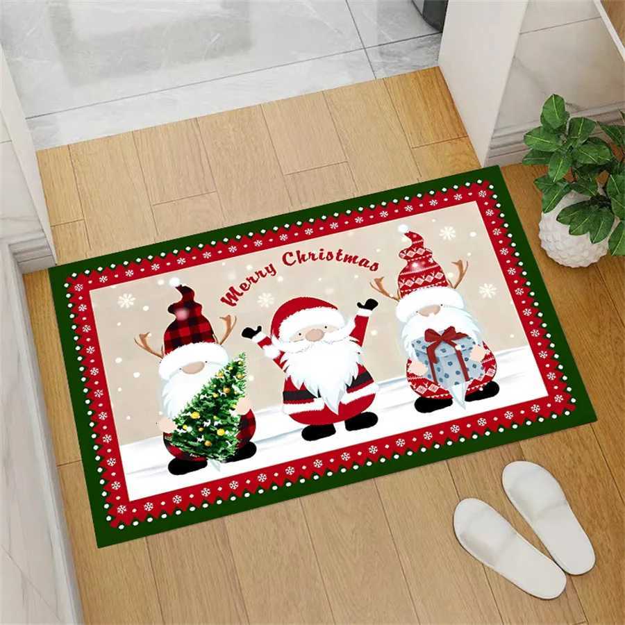 Charming Crystal Velvet Rug - Festive Christmas Design Doormat Soft Non-Slip Entrance Decor Perfect Holiday GiftM251117