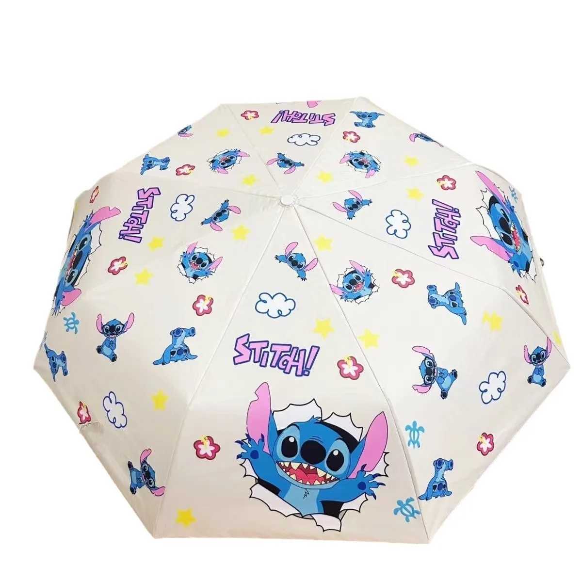 Umbrella Stitch Cute Women Folding Fully Automatic Umbrella Sun Rain Dual Use Student Sun Protection UV Protection C251117