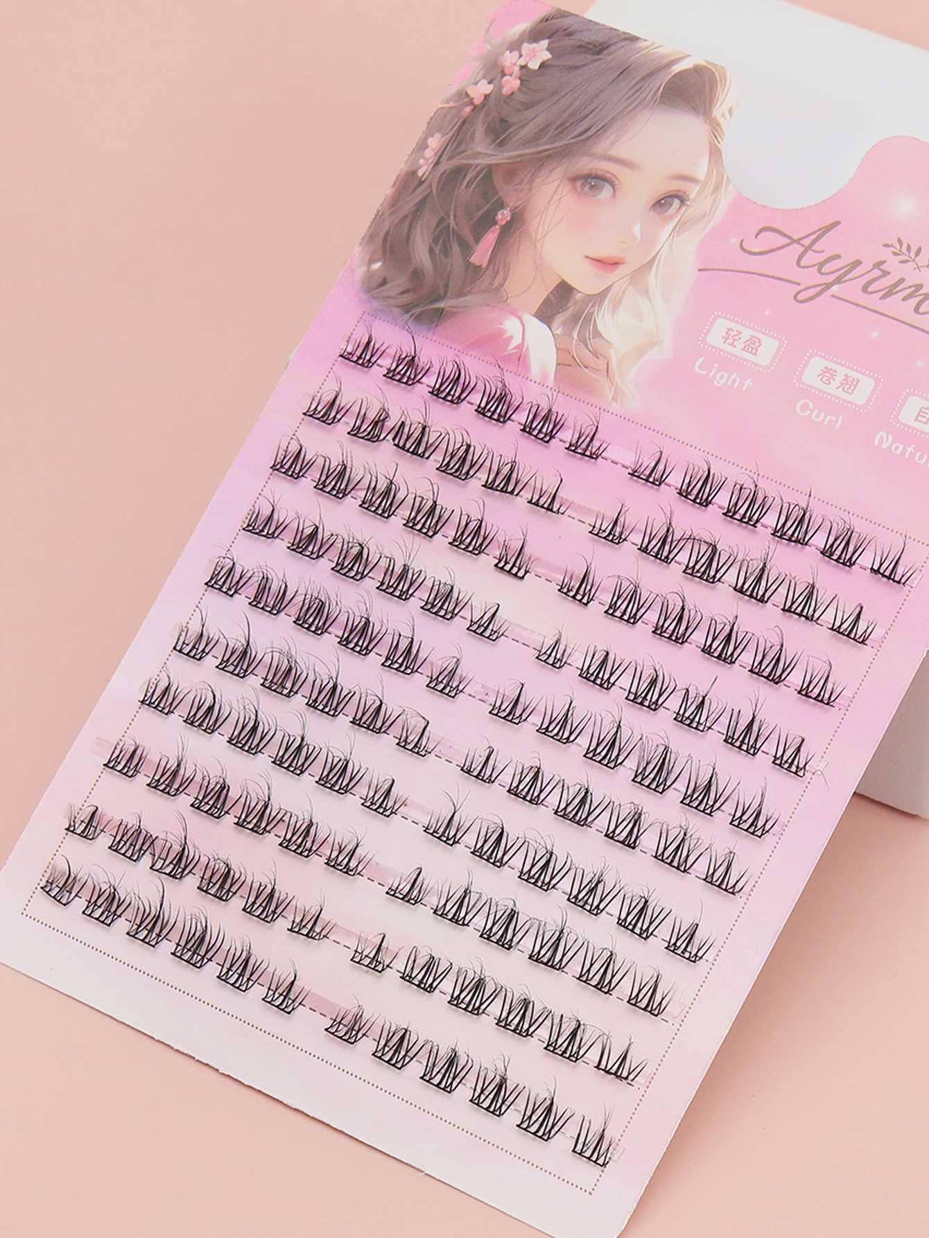 10 rows of 120 clusters of natural false eyelashes suitable for daily business meetings individual clustersT251117
