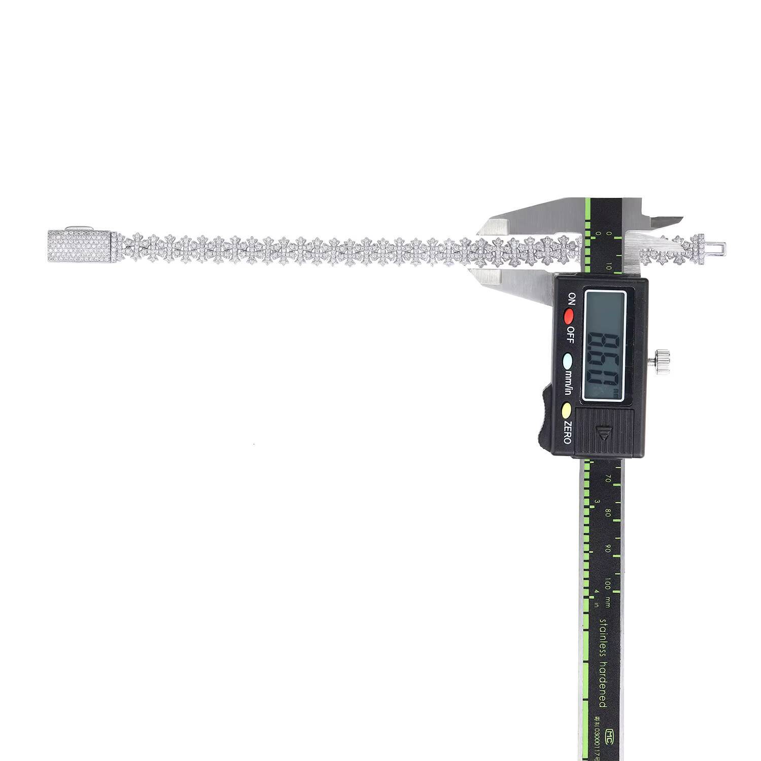 New Styles Hip Hop 925 Sterling Silver Bracelet Iced Out Tennis Chain Bracelet VVS Moissanite Jewelry Diamond Cross Bracelet