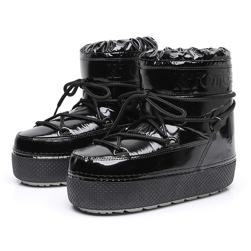 designer shoes New Winter Moon Mid-Calf Waterproof Women's Space Boots