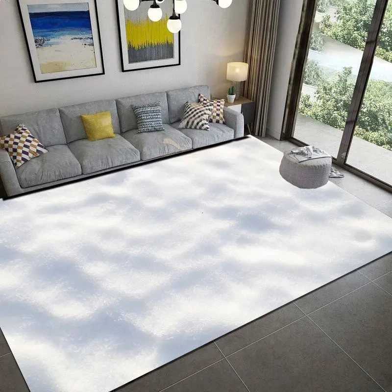 Snow Scene Carpet Rug for Winter Home Decor Snow Cover for Christmas Tree Backdrop Decoration Fake Snow Floor Mat LARGE SIZEM251117