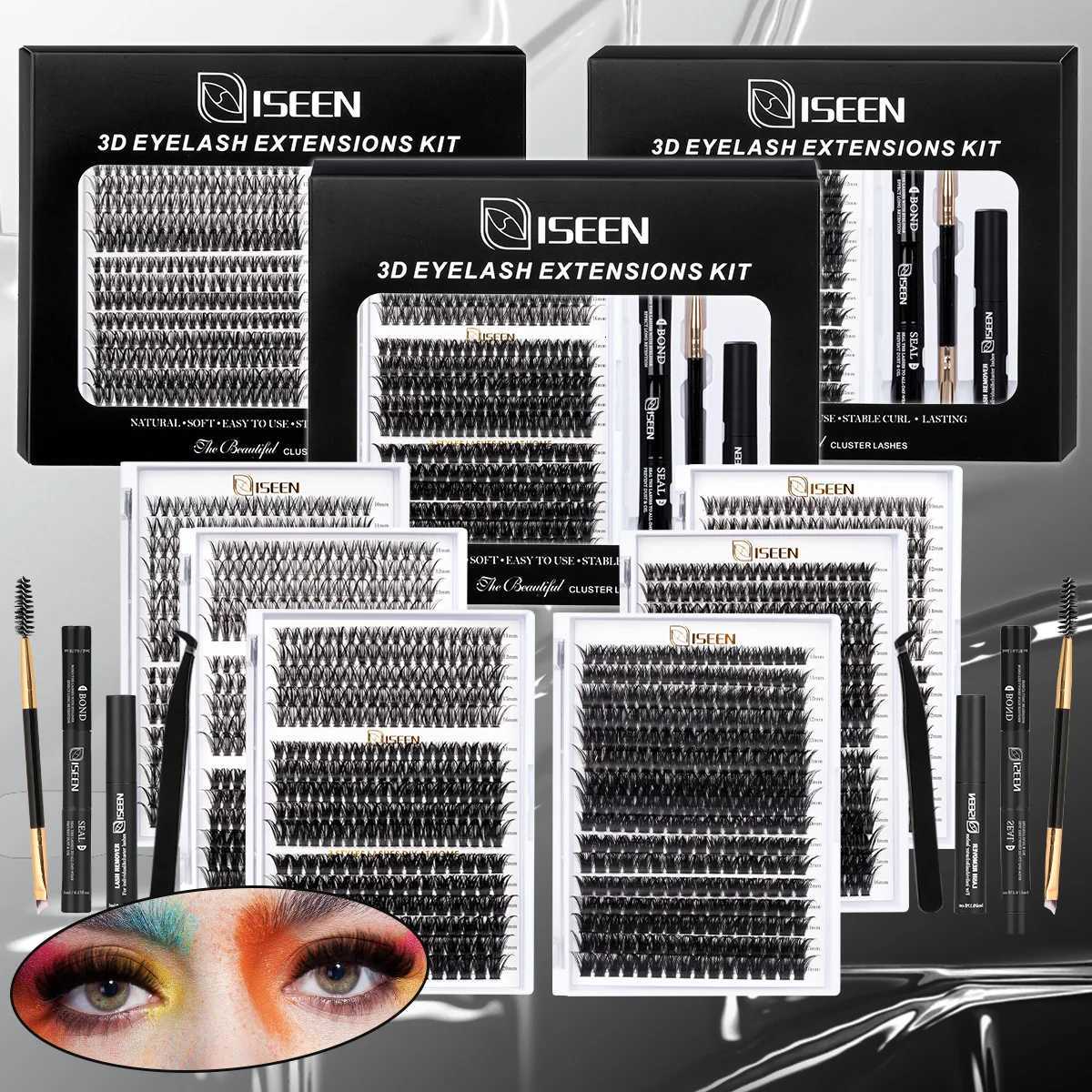 Lash Clusters Eyelash Extensions Natural Look Wispy Lashes D Curl Mix Length Cluster Lashes With Bond And Seal Remover TweezersT251117