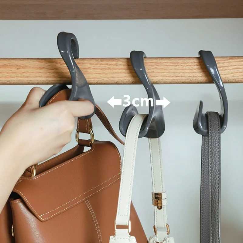 5pcs Bag Hanger Hook Porte Sac Handbag Hat Scarf Organizer Wardrobe Storage Rack Hook to Hang Bags Durable PP Closet WNGG04 C251117