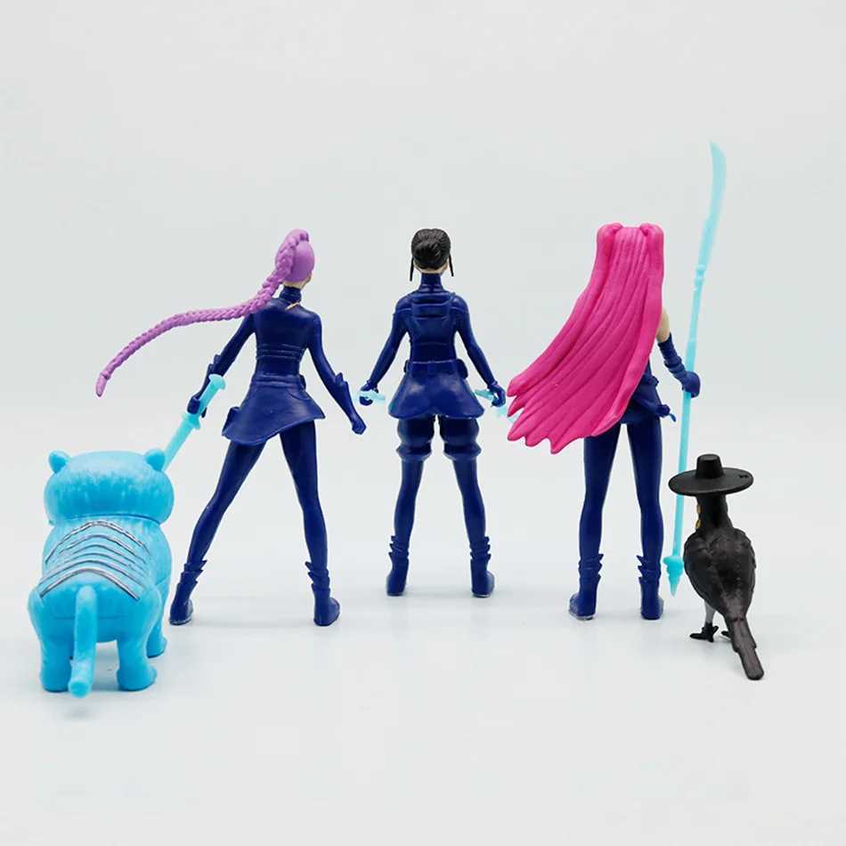 5pcs/Set Kpop Demon Hunters Action Figure Toy Derpys Tiger Rumi Mira Zoey Sussy Figurine Doll For Fans Gift Figurine Toy C251117