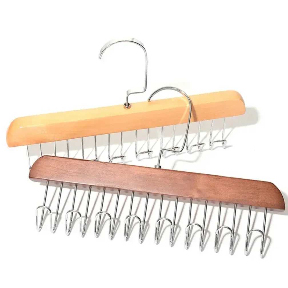 Multi-functional Belt Hanger Clothes Organizer Multifunctional Wooden Underwear Vest Storage Home Dorm Wave Hanger Drying Rack C251117