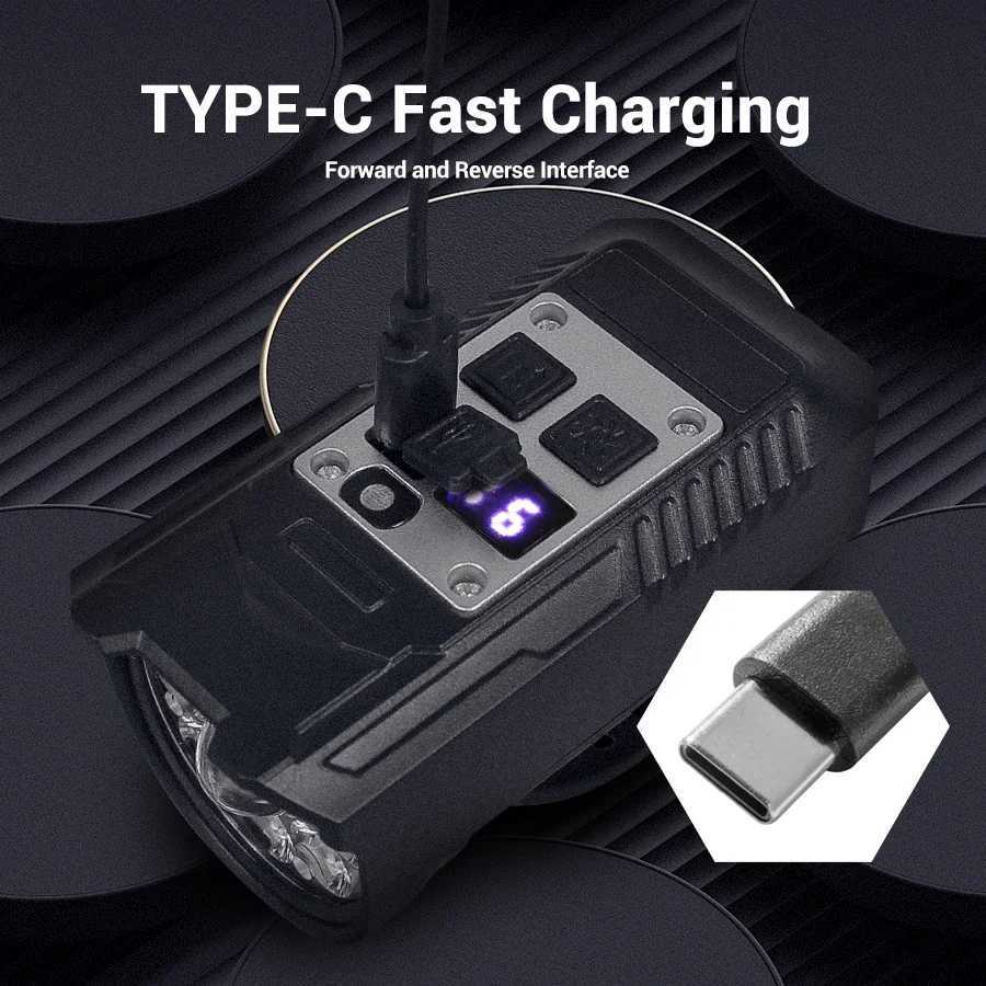 Bicycle Headlight 9 LED Bike Front Light Rechargeable Ultralight Handlebar Lights Waterproof Cycling Flashlight Christmas Gift M251117