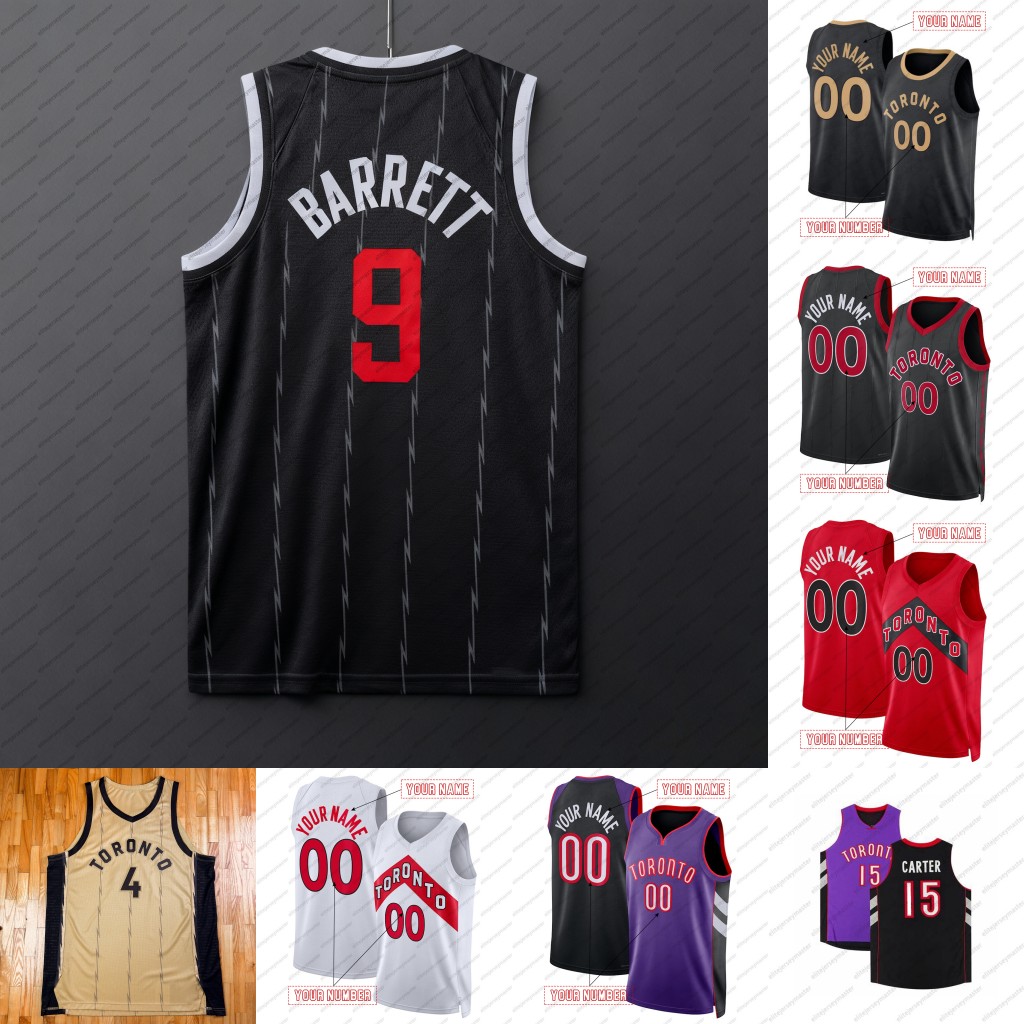 4 Scottie Barnes 15 Vince Carter 2025-26 Barrett Ingram Battle Boucher Stitched Personalized Customized Basketball Jerseys Custom Any Number Name 666