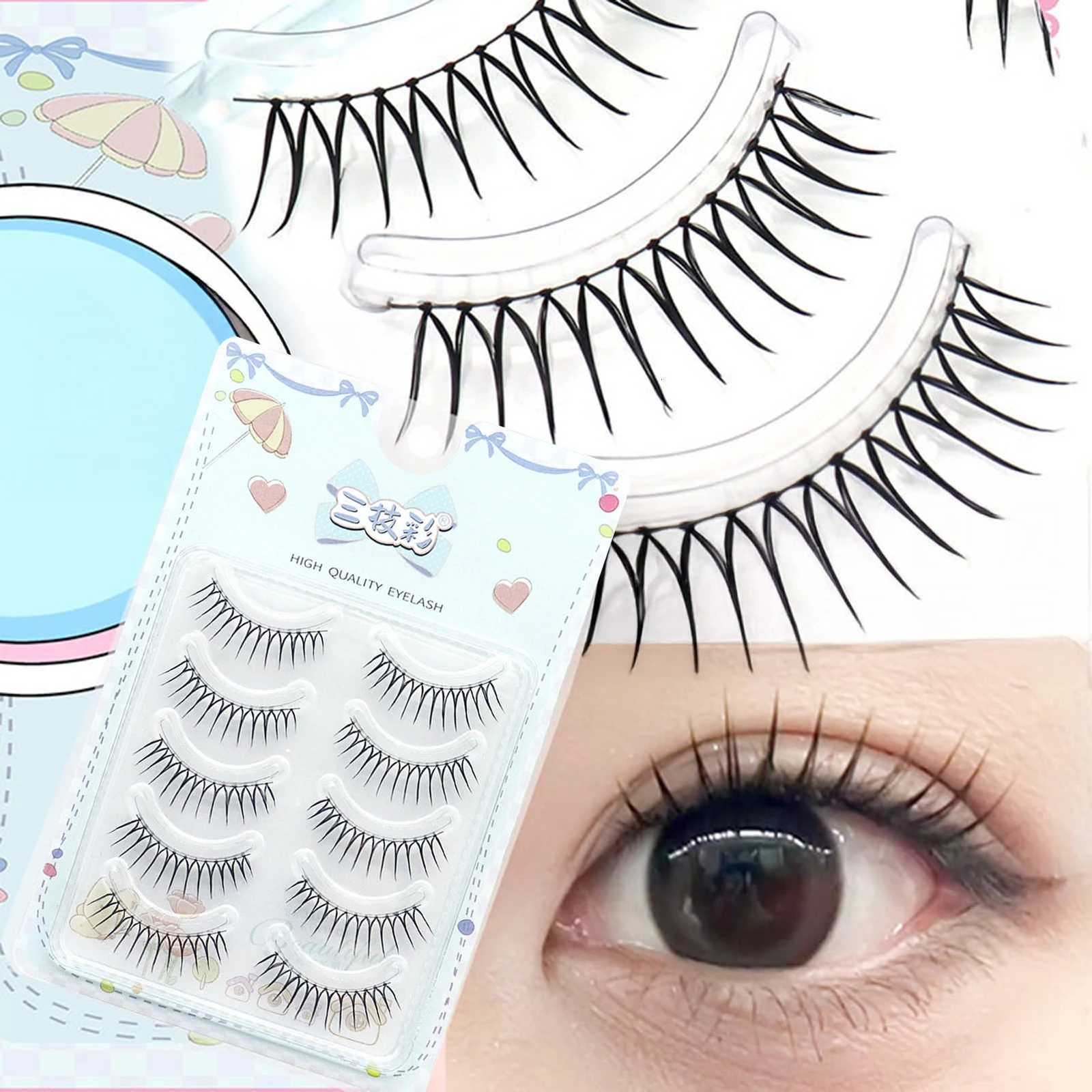 5pairs U Shape False Lashes Full Strip INS Korean Idol DIY False Eyelashes Natural Wispy Soft Lash ExtensionT251117