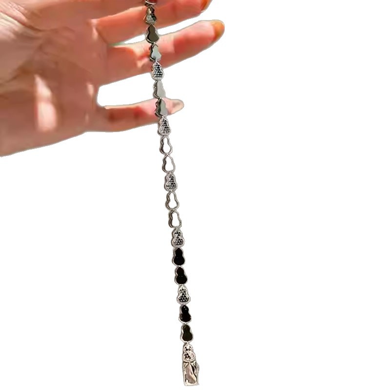 Metal Shiny Splicing Gourd Buckle New Chinese Style Niche Daily Commuting Bracelet Light Luxury High-end Feel Jewelry - view 6
