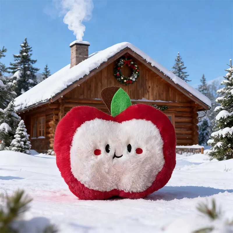 19CM Cute Squishy Red Apple Plush Toy Soft Lovely Fruit Huggable Pillow Cushion Stuffed Doll Xmas Kids Christmas Birthday Gifts J251117